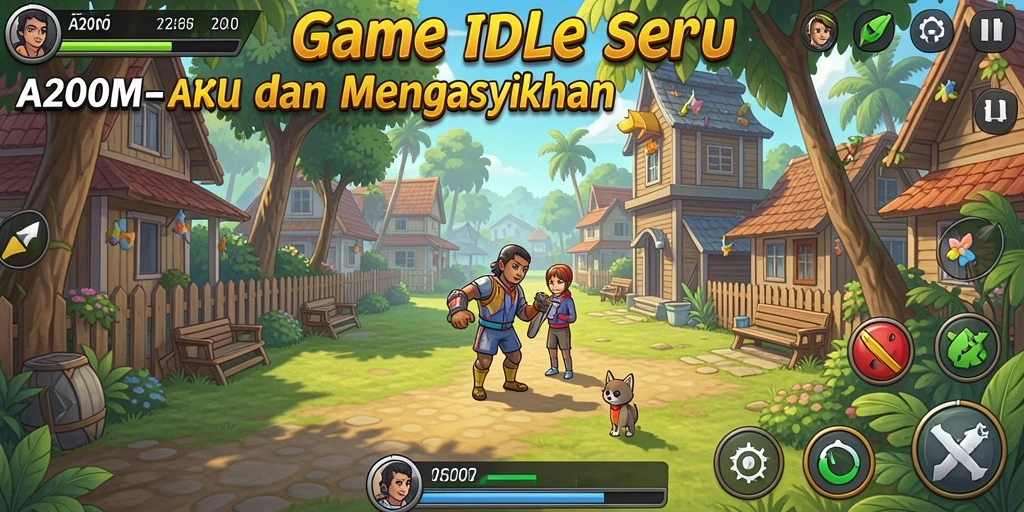 Tampilan gameplay A200M yang menarik dan penuh warna.