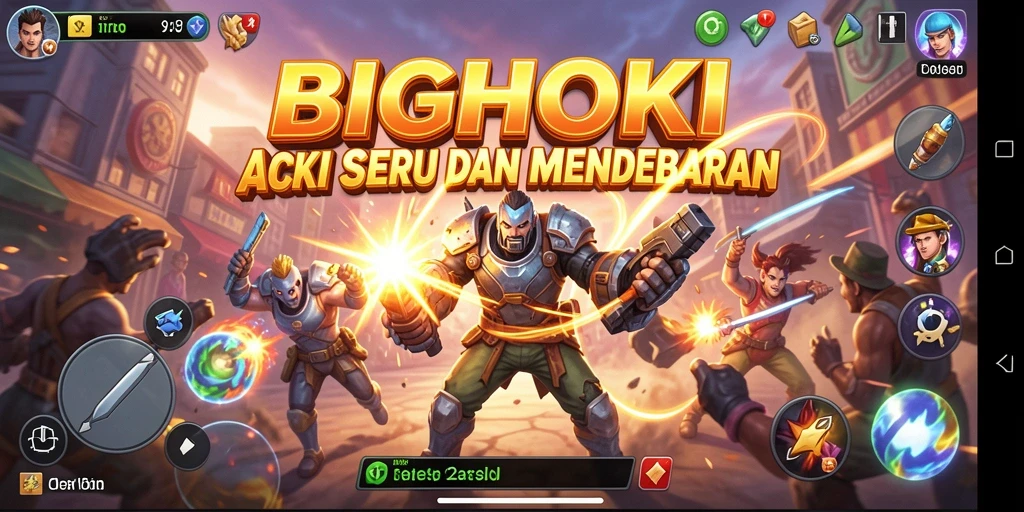 Tampilan gameplay BIGHOKI yang seru dan mendebarkan.