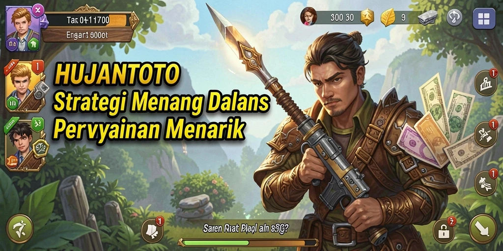 Tampilan gameplay HUJANTOTO yang dinamis dan seru saat bermain strategi.