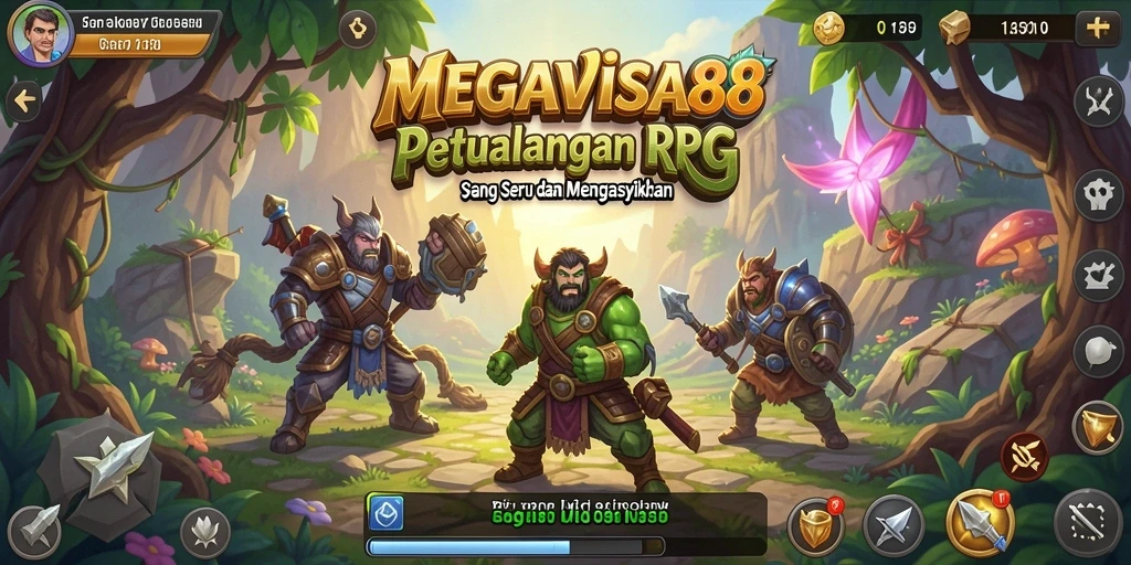 Tangkapan layar gameplay MEGAVISA88 yang menunjukkan aksi seru dalam pertempuran RPG.