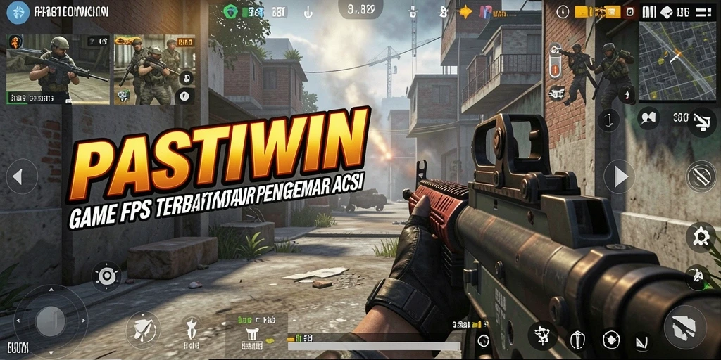 Tampilan gameplay seru di PASTIWIN, aksi FPS mendebarkan.