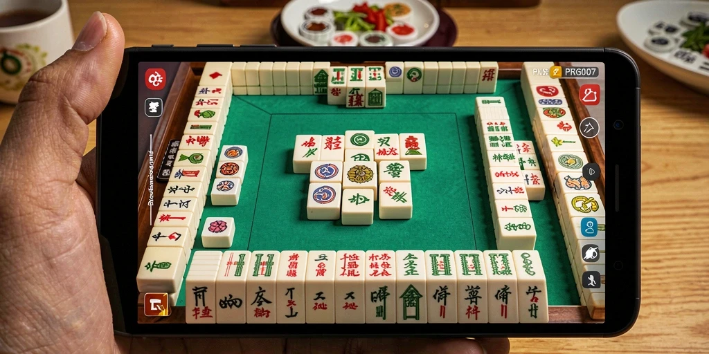 Tampilan gameplay menarik dari PRG007 yang menunjukkan tantangan Mahjong.