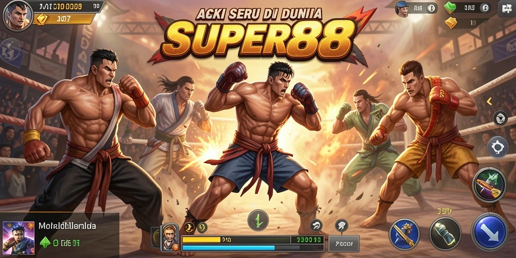 Gameplay aksi yang penuh semangat dalam SUPER88.