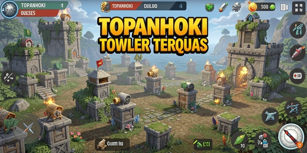 Gameplay seru dan memikat dari TOPANHOKI dalam strategi Tower Defense.